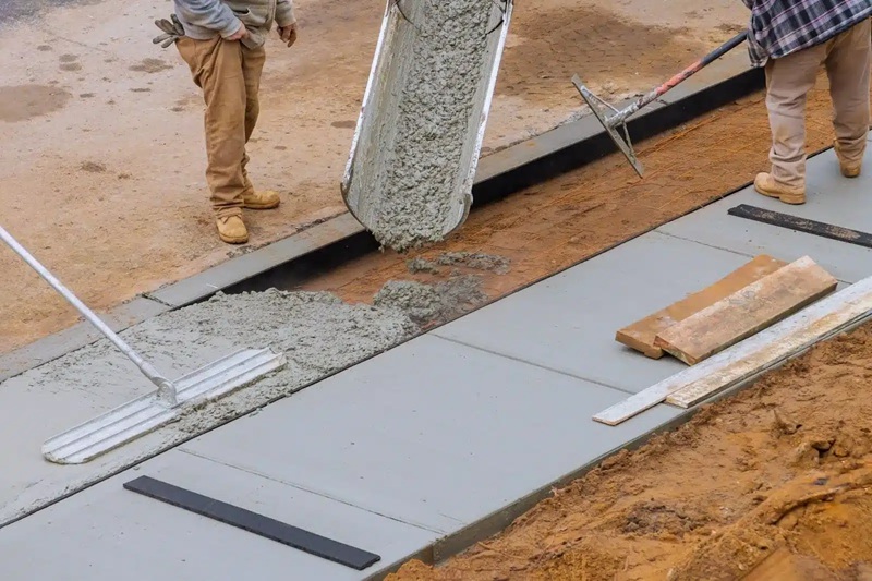 Installation of Structural Cast-in-Place Concrete Landscape Edging